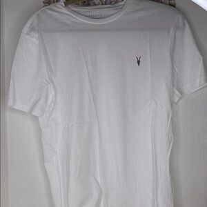 All Saints Men's Classic White Tee organic Cotton like a new Size M